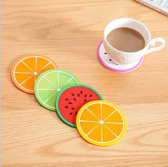 Pack of 6 Fruit Shaped Coasters, Tropical Fruit Mug Coasters, Multi-Color Heat Insulation Coasters Pack of 6 Fruit Shaped Coasters, Tropical Fruit Mug Coasters, Multi-Color Heat Insulation Coasters